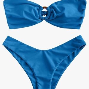 Zaful Blue Bikini Set Swimwear -6/M